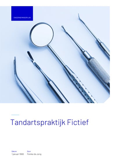 Voorkant voorbeeld ondernemingsplan